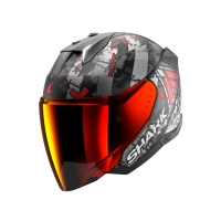 Shark Шлем Skwal I3 Jet Hellcat Mat Black/Chrome/Red в Екатеринбурге