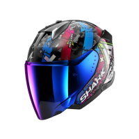 Shark Шлем Skwal I3 Jet Hellcat Black/Chrome/Blue в Екатеринбурге