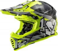 LS2 Шлем MX437 Fast Mini Crusher Черно-желтый в Екатеринбурге
