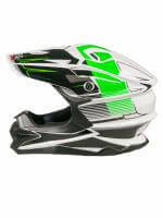 AIM Шлем кроссовый JK803 White/Green в Екатеринбурге