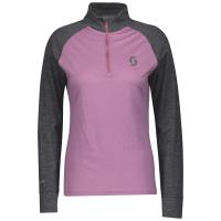 Scott Термокофта женская  Zip Defined Merino dark grey melange/cassis pink в Екатеринбурге