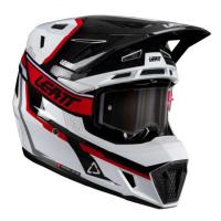 Leatt Шлем кроссовый  7.5 V26 White-Red + очки Velocity 4.5 в Екатеринбурге