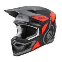 Oneal Шлем кроссовый 3Series Vision Серый/Красный в Екатеринбурге