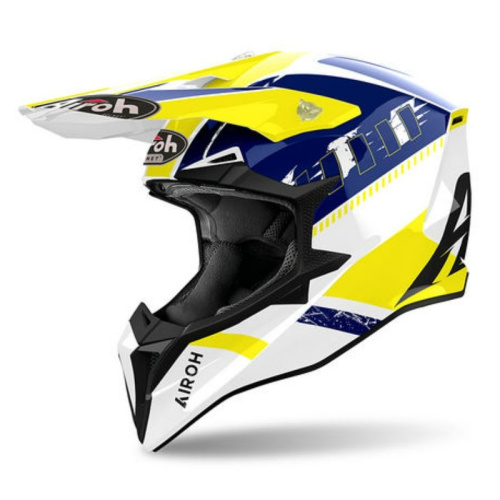 Airoh Мотошлем Wraaap Feel Yellow/Blue Gloss в Екатеринбурге