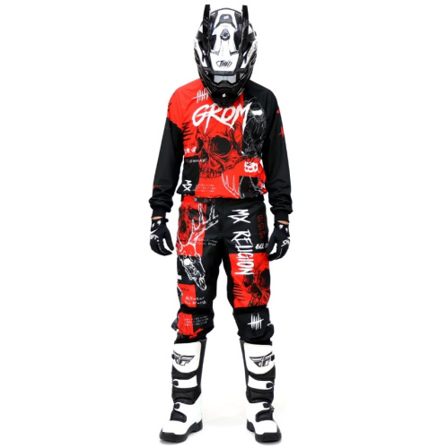 Grom Штаны кроссовые MX Religion red в Екатеринбурге