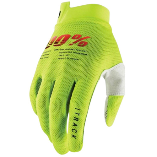 100% Мотоперчатки текстильные ITrack Fluo/Yellow в Екатеринбурге