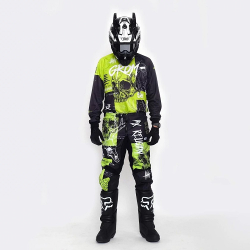 Grom Штаны кроссовые MX Religion lime в Екатеринбурге