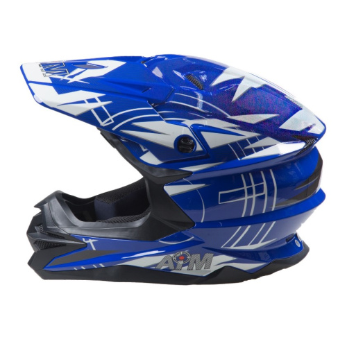 AiM Шлем кроссовый JK803S Blue/White в Екатеринбурге